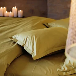 Linnea Housse de couette uni 260x240 cm percale de coton MANOIR vert Jasmin* Housse De Couette