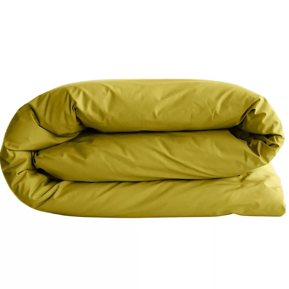 Linnea Housse de couette uni 260x240 cm percale de coton MANOIR vert Jasmin* Housse De Couette