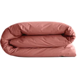 Linnea Housse de couette uni 280x240 cm percale de coton MANOIR rose Pêche* Housse De Couette