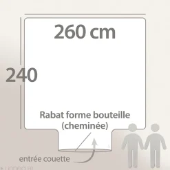 Linnea Housse de couette uni 260x240 cm coton ALTO Chamois* Housse De Couette