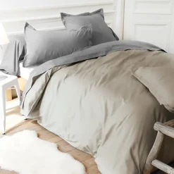 Linnea Housse de couette uni 260x240 cm coton ALTO Chamois* Housse De Couette