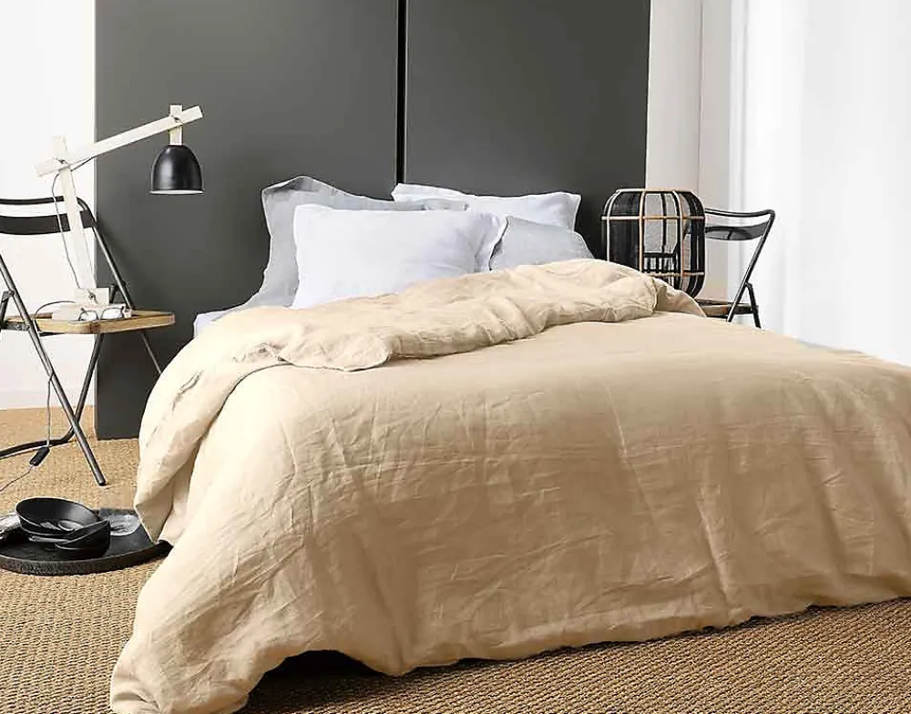 Housse de Couette Unie en Lin (240x220 cm - Ficelle)>Linder Best