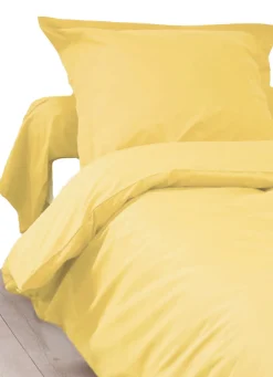 Housse de Couette Unie en 100 % Coton (200x200 cm - Jaune)>Tradilinge Online