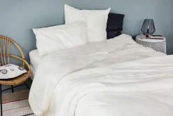 Toison d'Or Housse de couette unie en coton Lavé (140x200 cm - Ivoire)* Housse De Couette