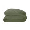 Tradilinge Housse de couette unie en percale de coton (240x220 cm - Vert Olive)* Housse De Couette