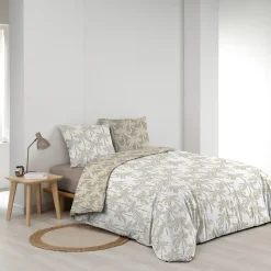 Douceur D'Intérieur Housse de couette 260x240 + 2 taies OLIANA 100% coton 57 fils* Housse De Couette