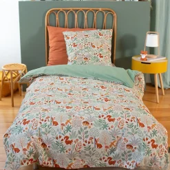 Cote Deco Housse de couette 140x200 + 1 taie PIERROT coton 57fils* Housse De Couette