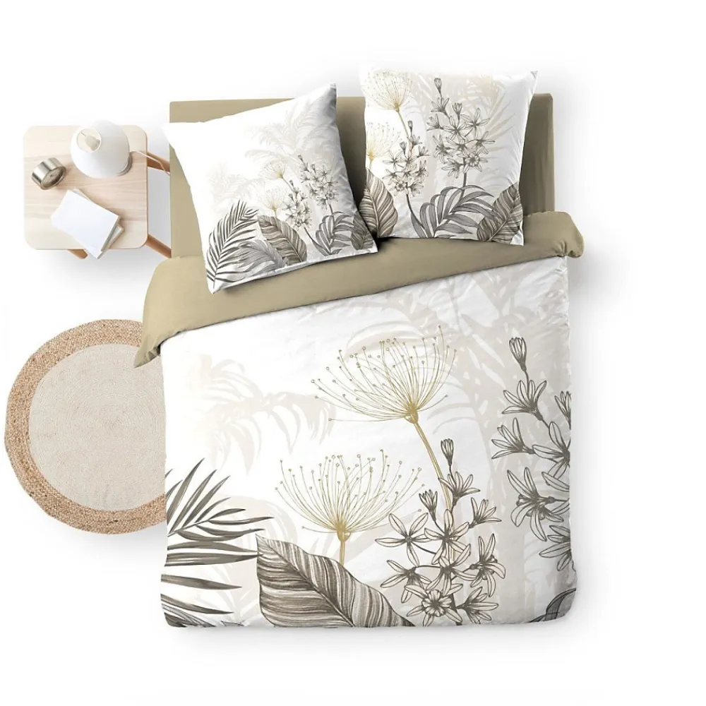 Housse de couette 240x220 + 2 taies BASTILLE 100% coton>Douceur D'Intérieur Discount