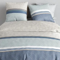 Atelier Du Coton Housse de couette 240x220 + 2 taies en coton 57 fils* Housse De Couette