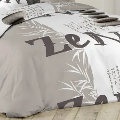 Douceur D'Intérieur Housse de couette 240x220 + 2 taies Galets Zen coton 42 fils* Housse De Couette