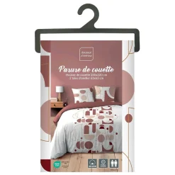 100Comfort Housse de couette 260x240 + 2 taies CHILIPOP ROSE 100% coton* Housse De Couette