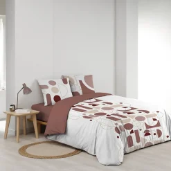 100Comfort Housse de couette 260x240 + 2 taies CHILIPOP ROSE 100% coton* Housse De Couette