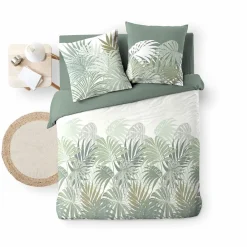 Housse de couette 240x220 + 2 taies NYMEA 100% coton 57fils><noscript><img width=