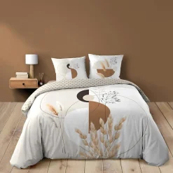 Douceur D'Intérieur Housse de couette 240x220 + 2 taies PAMPA 100% coton* Housse De Couette