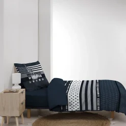 Housse de couette 140x200 + 1 taie STATES 100% coton><noscript><img width=