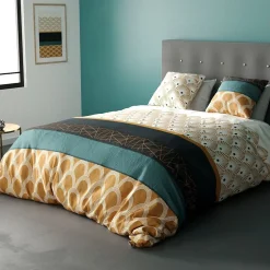 Atelier Du Coton Housse de couette 260x240 + 2 taies coton 57 fils* Housse De Couette