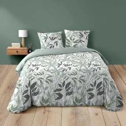 Douceur D'Intérieur Housse de couette 240x220 + 2 taies VOLTINE 100% coton* Housse De Couette