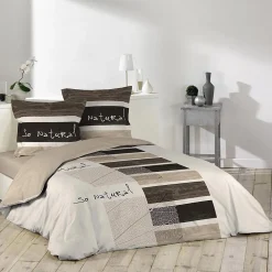 Douceur D'Intérieur Housse de couette 200x200 + 2 taies So natural coton* Housse De Couette