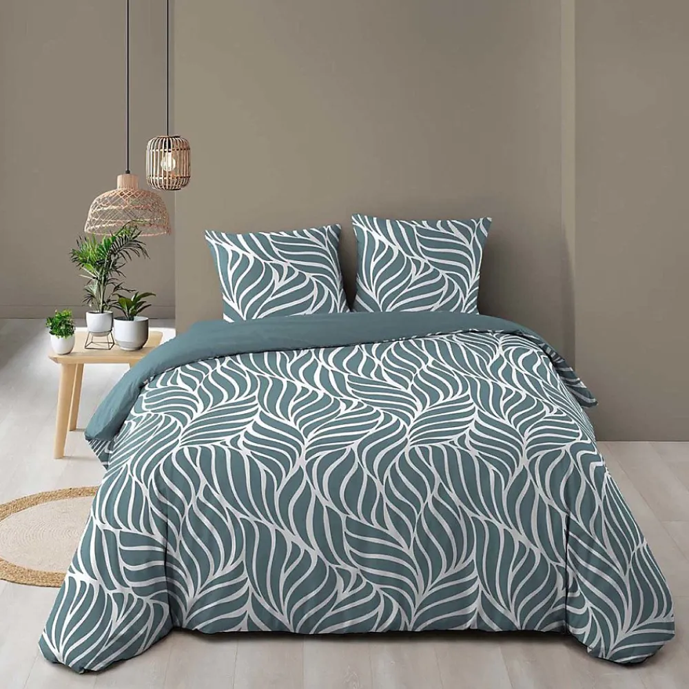 Housse de couette 240x220 + 2 taies 100% coton 57fils>Douceur D'Intérieur Hot