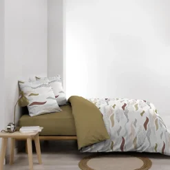 Housse de couette 240x220 + 2 taies imprimées VAGUES><noscript><img width=