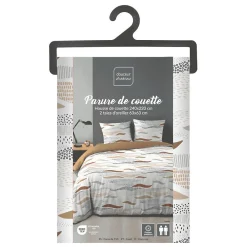 Housse de couette 240x220 + 2 taies imprimées VAGUES><noscript><img width=