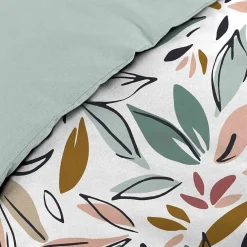 Douceur D'Intérieur Housse de couette 240x220 + 2 taies imprimées feuillages* Housse De Couette