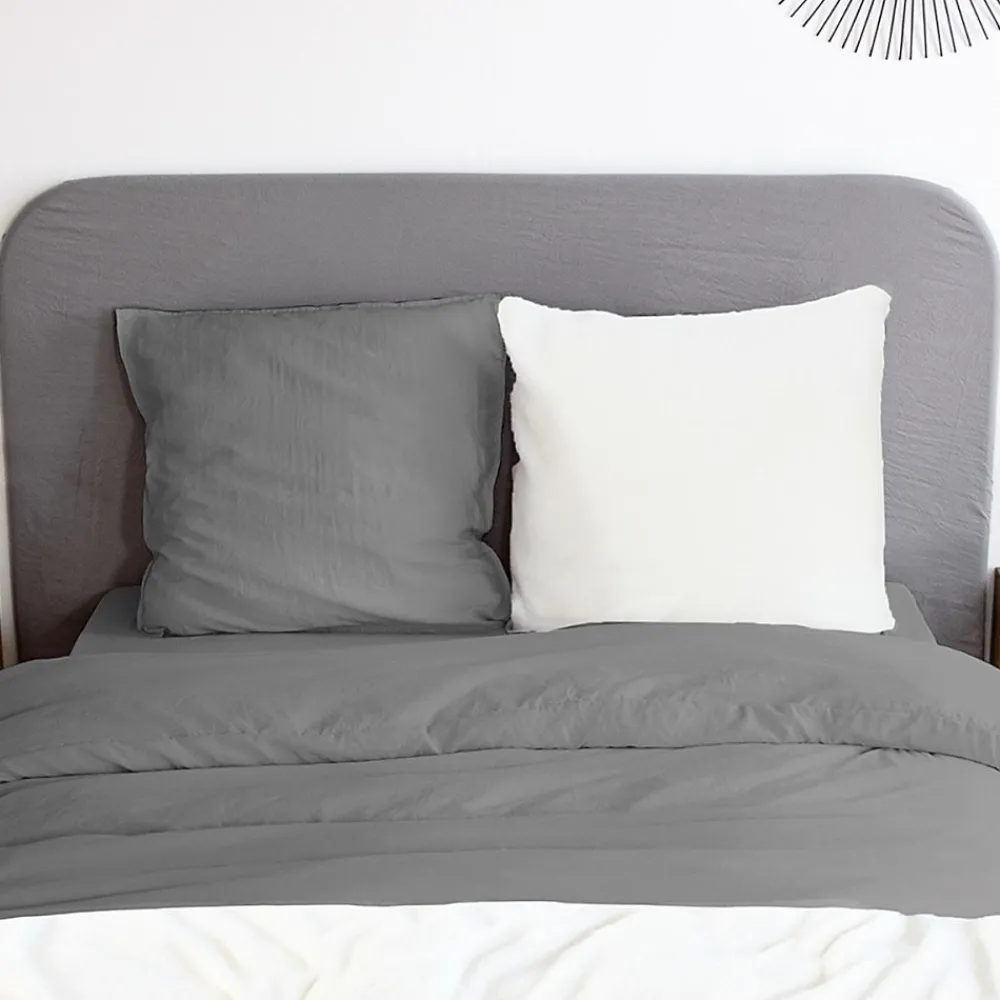 Housse de couette 260x240 + 2 taies Chaude et douillette grise>Cote Deco Best