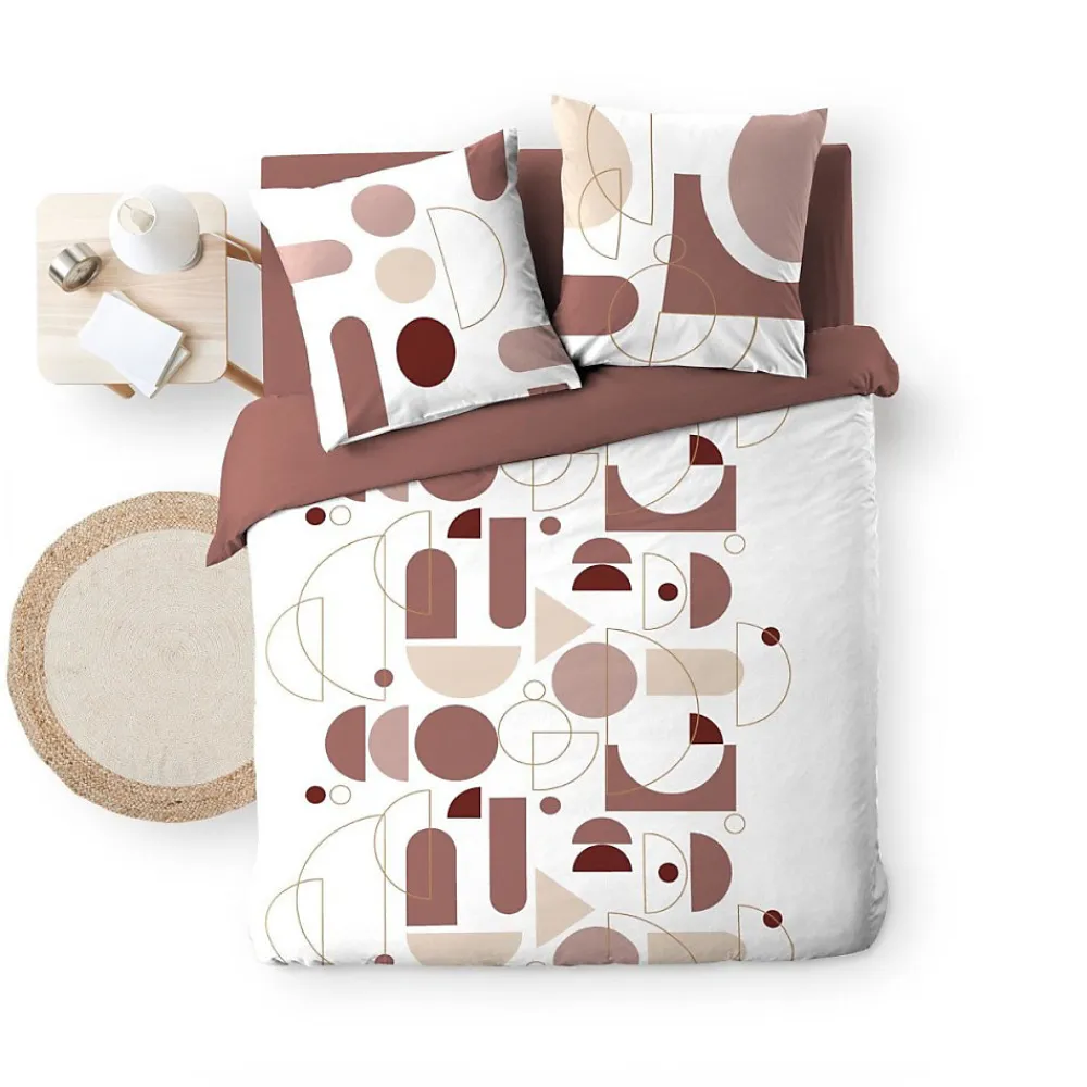 Douceur D'Intérieur Housse de couette 240x220 + 2 taies CHILIPOP ROSE 100% coton* Housse De Couette