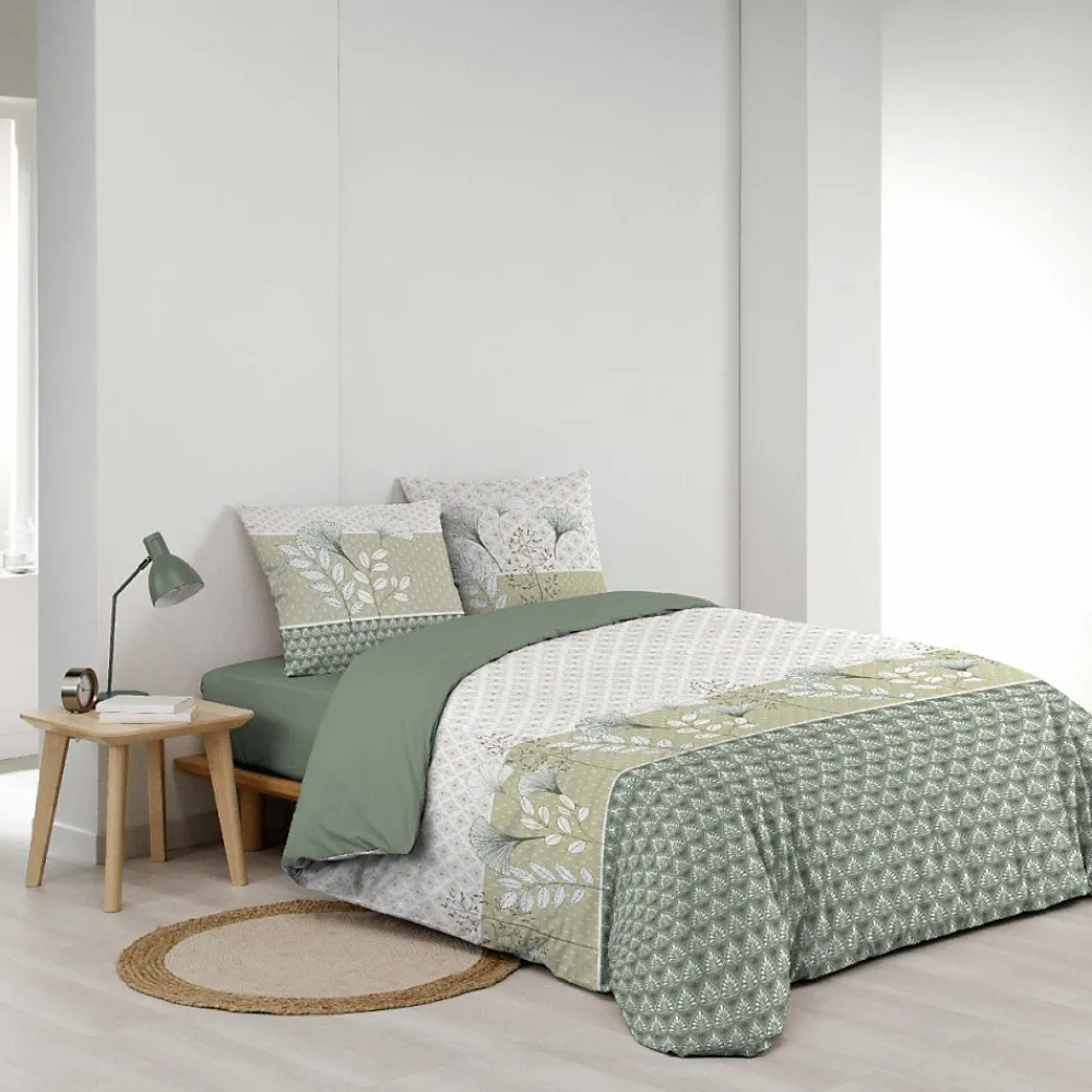 Housse de couette 240x220 + 2 taies POETINE 100% coton>Douceur D'Intérieur Sale