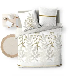 Douceur D'Intérieur Housse de couette 240x220 + 2 taies RAONI 100% coton 57fils* Housse De Couette