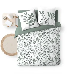 Douceur D'Intérieur Housse de couette 240x220 + 2 taies 100% coton 57fils* Housse De Couette