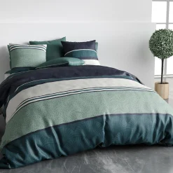 Atelier Du Coton Housse de couette 260x240 ANTIKA + 2 taies coton 57 fils* Housse De Couette