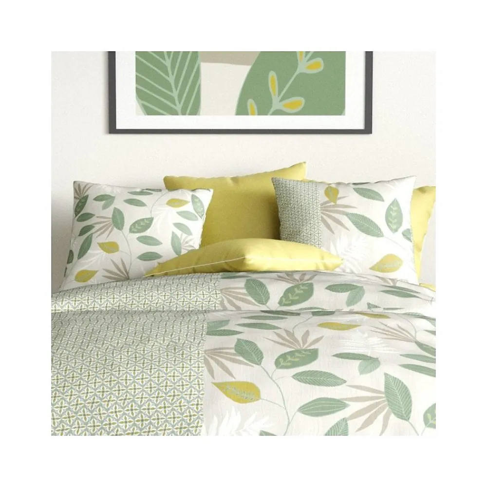 Housse de couette 260x240 ARECA + 2 taies coton 57 fils>Atelier Du Coton Outlet