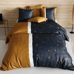 Atelier Du Coton Housse de couette 240x220 BEL OR + 2 taies coton 57 fils* Housse De Couette
