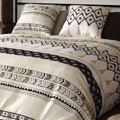 Housse de couette 260x240 Bohème + 2 taies coton 57 fils><noscript><img width=