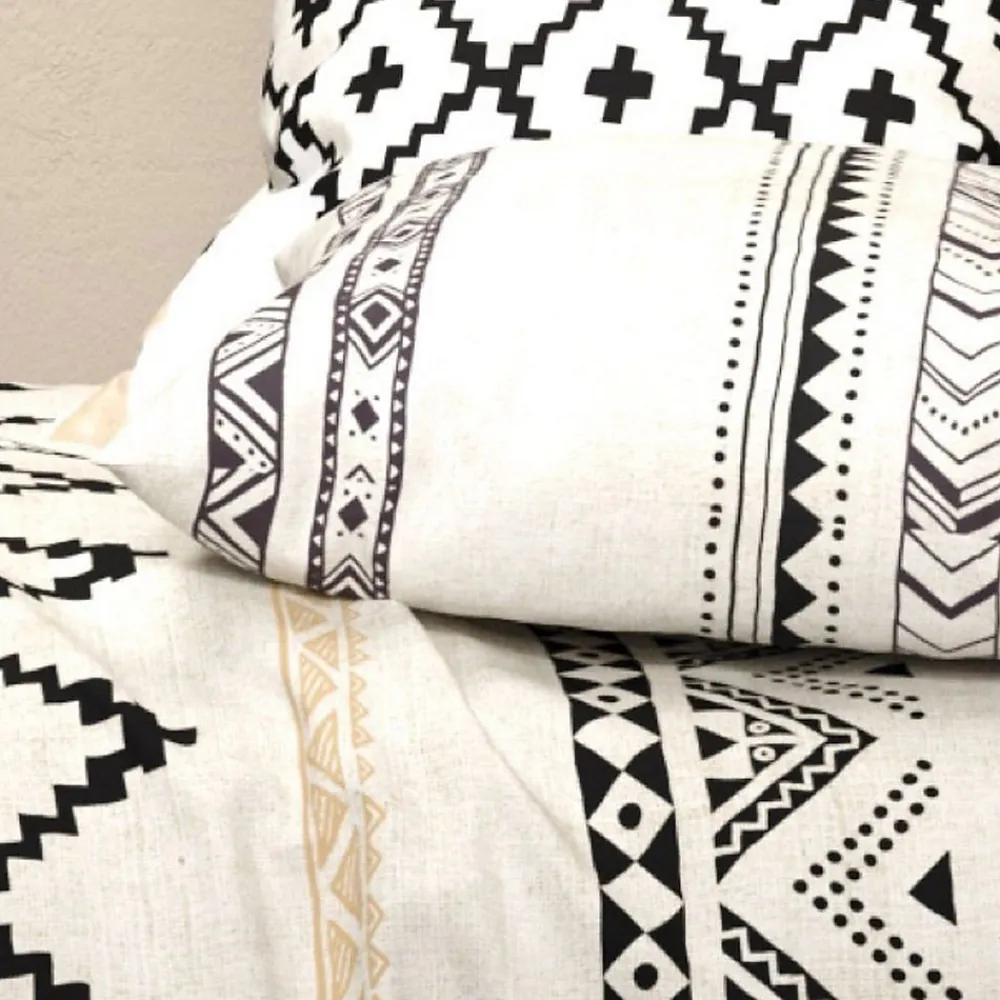 Housse de couette 260x240 Bohème + 2 taies coton 57 fils>Atelier Du Coton