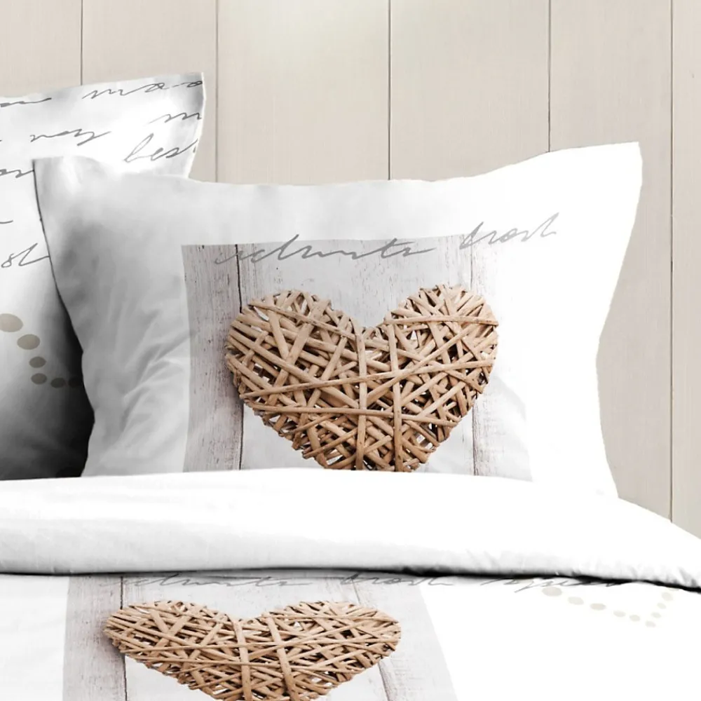 STOF Housse de couette 240x220 CHARMING + 2 taies coton 57 fils* Housse De Couette
