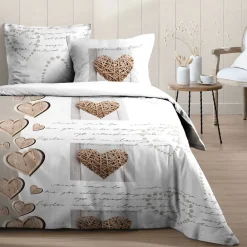 STOF Housse de couette 240x220 CHARMING + 2 taies coton 57 fils* Housse De Couette