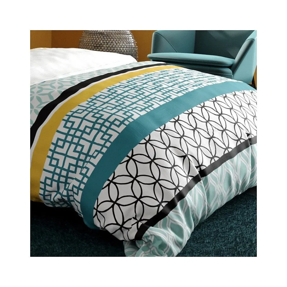 Housse de couette 240x220 CITE D'OR + 2 taies coton 57 fils>Atelier Du Coton Sale