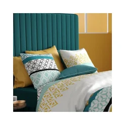 Housse de couette 240x220 CITE D'OR + 2 taies coton 57 fils><noscript><img width=
