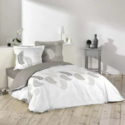 Housse de couette 220x240 cm + 2 taies 100% coton Goyave>L'Effet Papillon Outlet