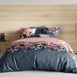 Housse de couette 220x240 cm + 2 taies d'oreiller 63x63 cm coton flora>Housse De Rêve Discount