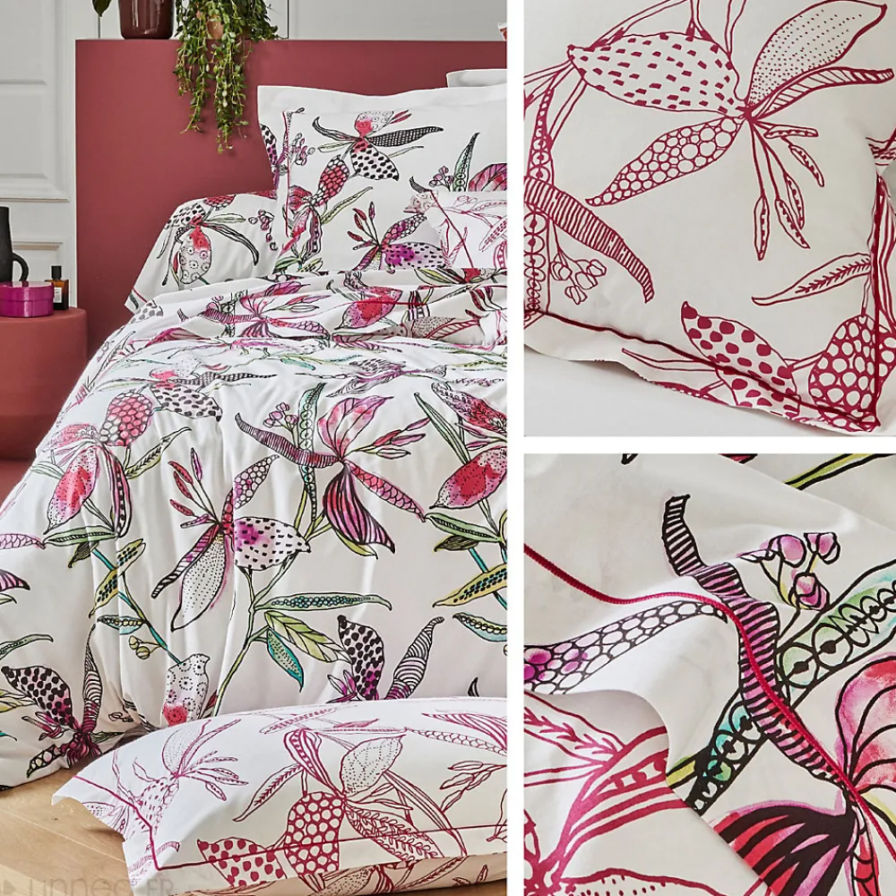 Housse de couette 140x200 cm coton PÉNÉLOPE Rose>Linnea New