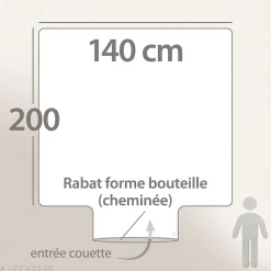 Housse de couette 140x200 cm coton PÉNÉLOPE Rose><noscript><img width=