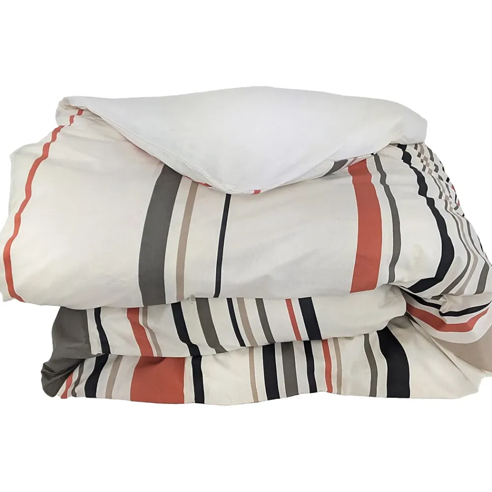 Linnea Housse de couette 200x200 cm coton HUGO beige/corail* Housse De Couette