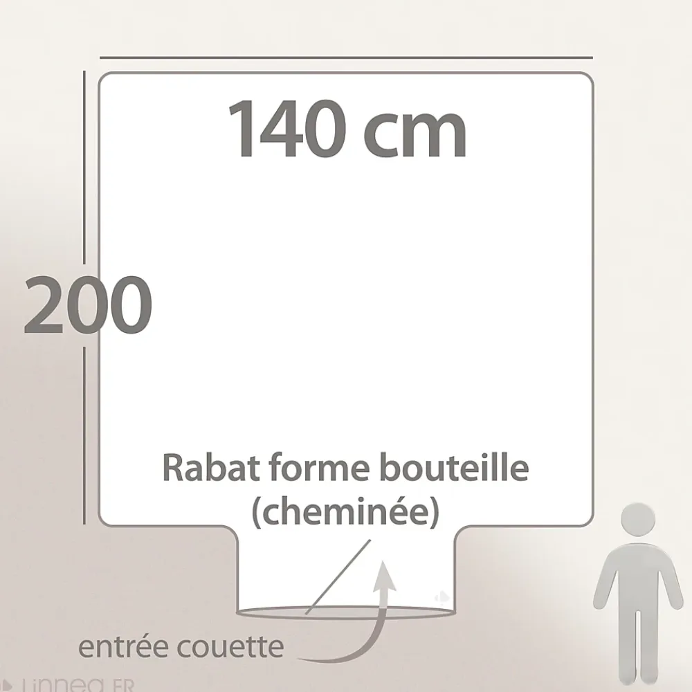 Linnea Housse de couette 140x200 cm coton POPPY gris plomb* Housse De Couette