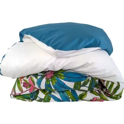 Housse de couette 140x200 cm coton SUMATRA bleu Paon>Linnea Sale