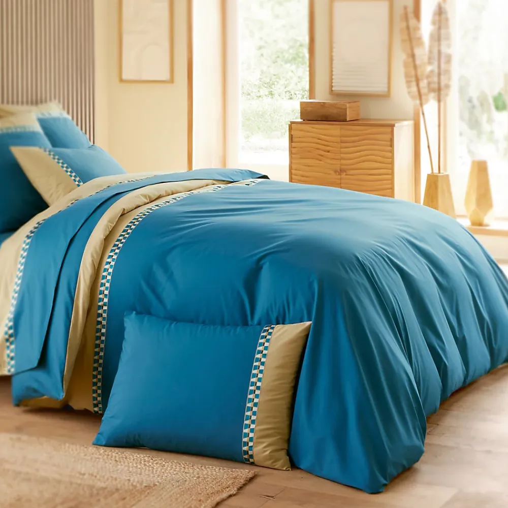 Linnea Housse de couette 240x220 cm en percale de coton LINOA bleu cobalt* Housse De Couette