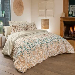 Linnea Housse de couette 280x240 cm en coton ÉVASION pêche écru* Housse De Couette