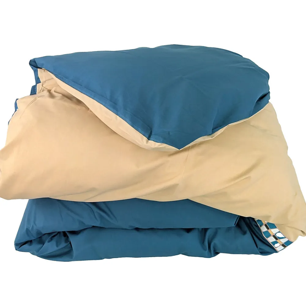 Housse de couette 200x200 cm en percale de coton LINOA bleu cobalt>Linnea Hot